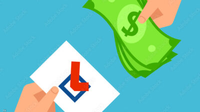 Vote buying illustration. Clipart image. Stock Vector | Adobe Stock
