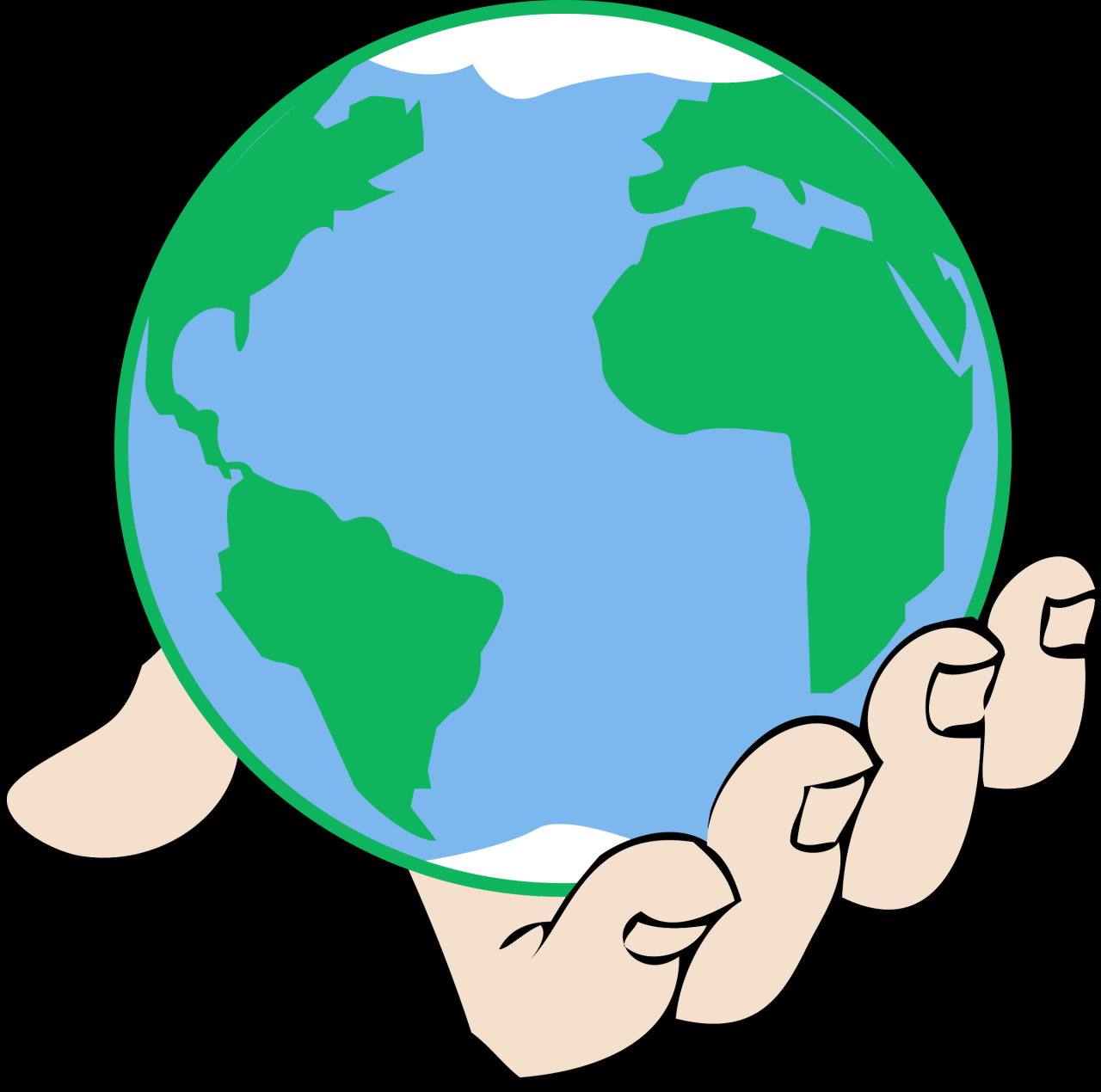 Clipart - Big World in Hand Clipart - Big World in Hand