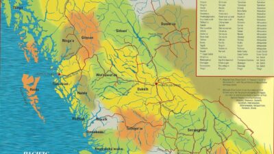 British Columbia Province map in Adobe Illustrator vector format